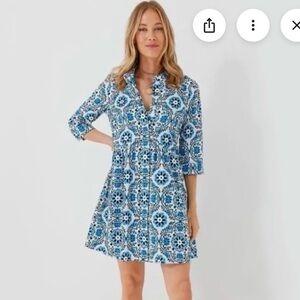 Tuckernuck Medallion Royal Shirt Dress | XXS